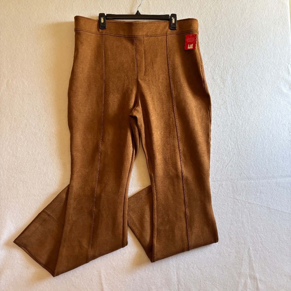 Spanx Faux Suede Pull On Flare Leg Shape Pants Size 3X/3T